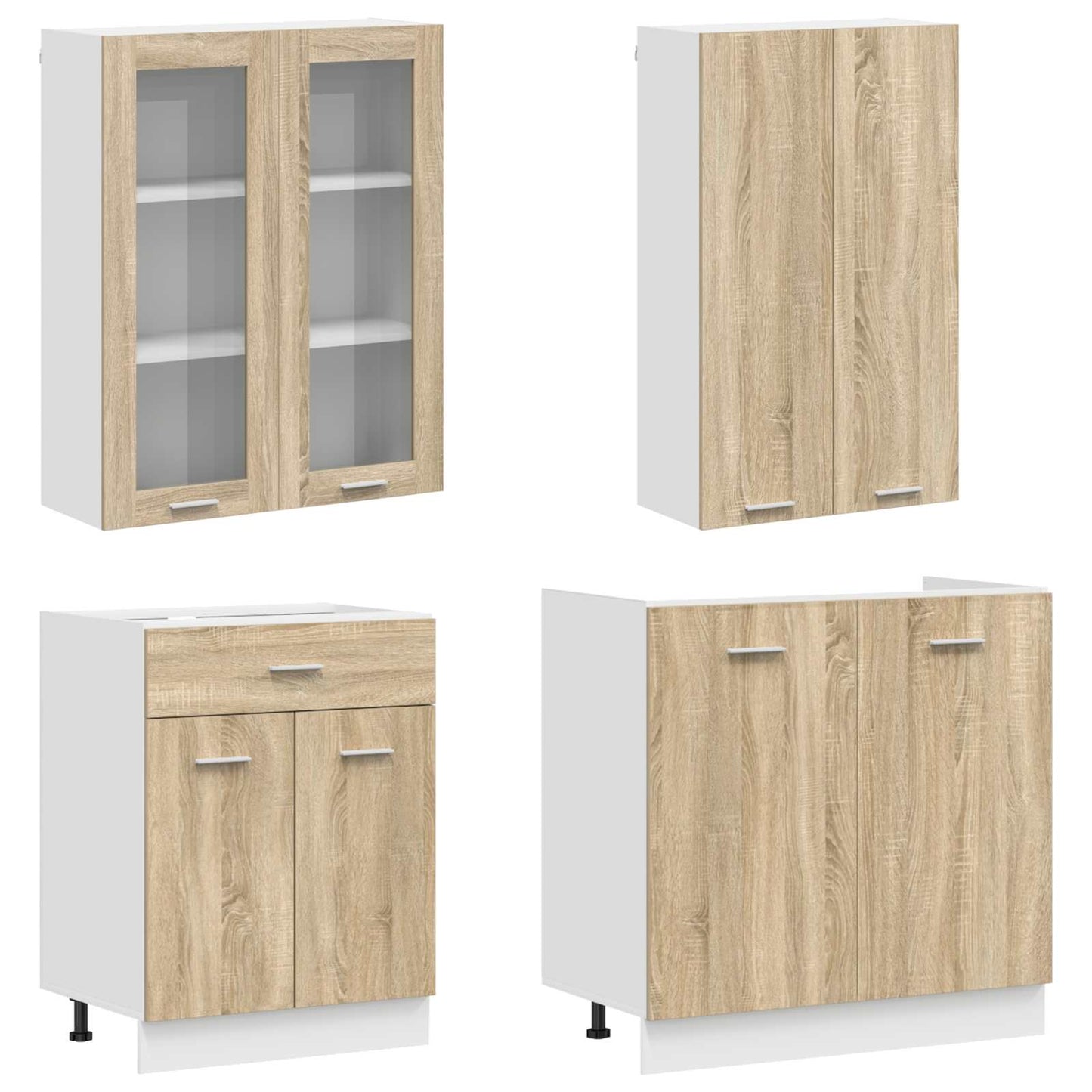 vidaXL Μονάδα κουζίνας LYON 4 pcs Sonoma Δρυς Επεξεργασμένο Ξύλο