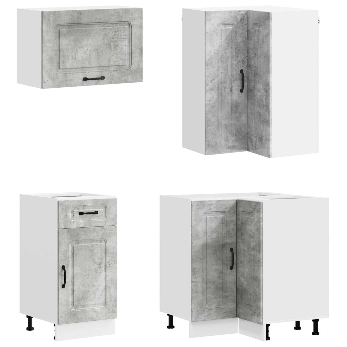 vidaXL Μονάδα κουζίνας KALMAR 8 pcs Γκρι Σκυροδέματος
