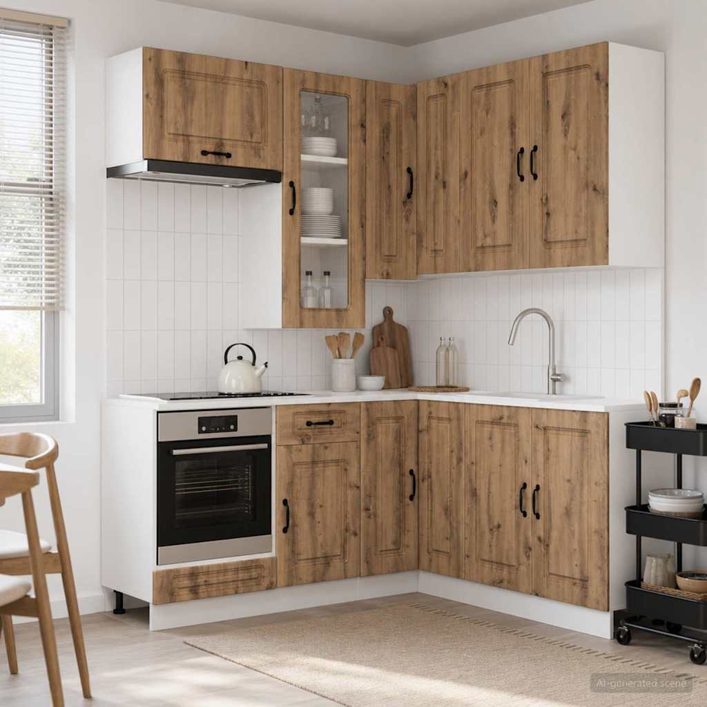 vidaXL Μονάδα κουζίνας KALMAR 8 pcs Artisan Δρυς Επεξεργασμένο Ξύλο