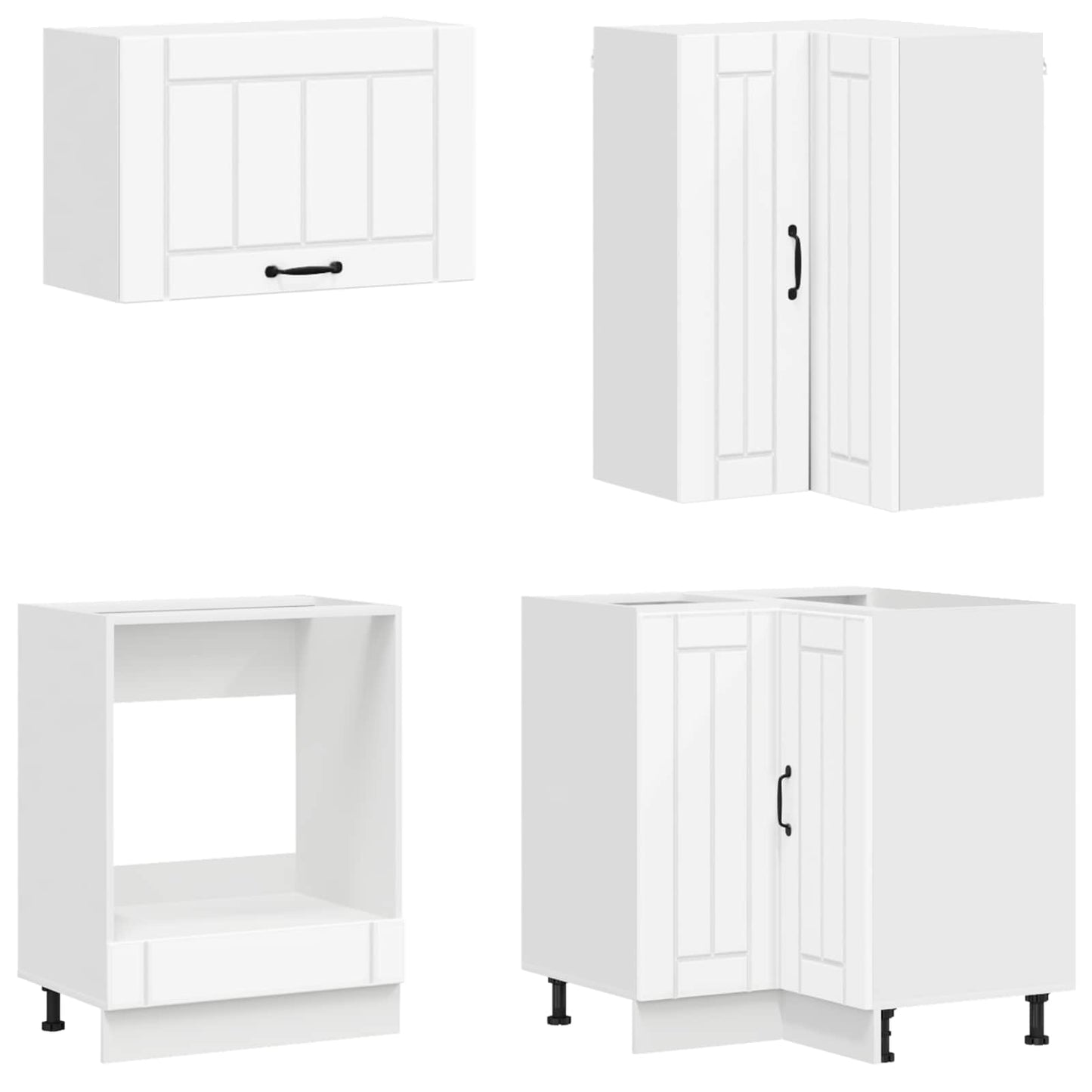 vidaXL Μονάδα κουζίνας LUCCA 8 pcs Λευκό Επεξεργασμένο Ξύλο