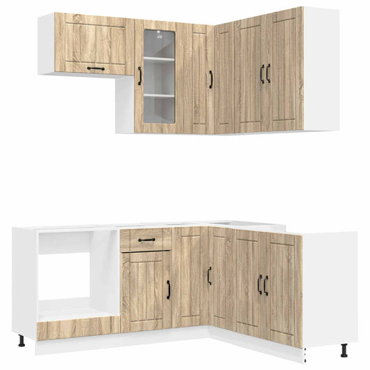 vidaXL Μονάδα κουζίνας LUCCA 8 pcs Sonoma Δρυς Επεξεργασμένο Ξύλο