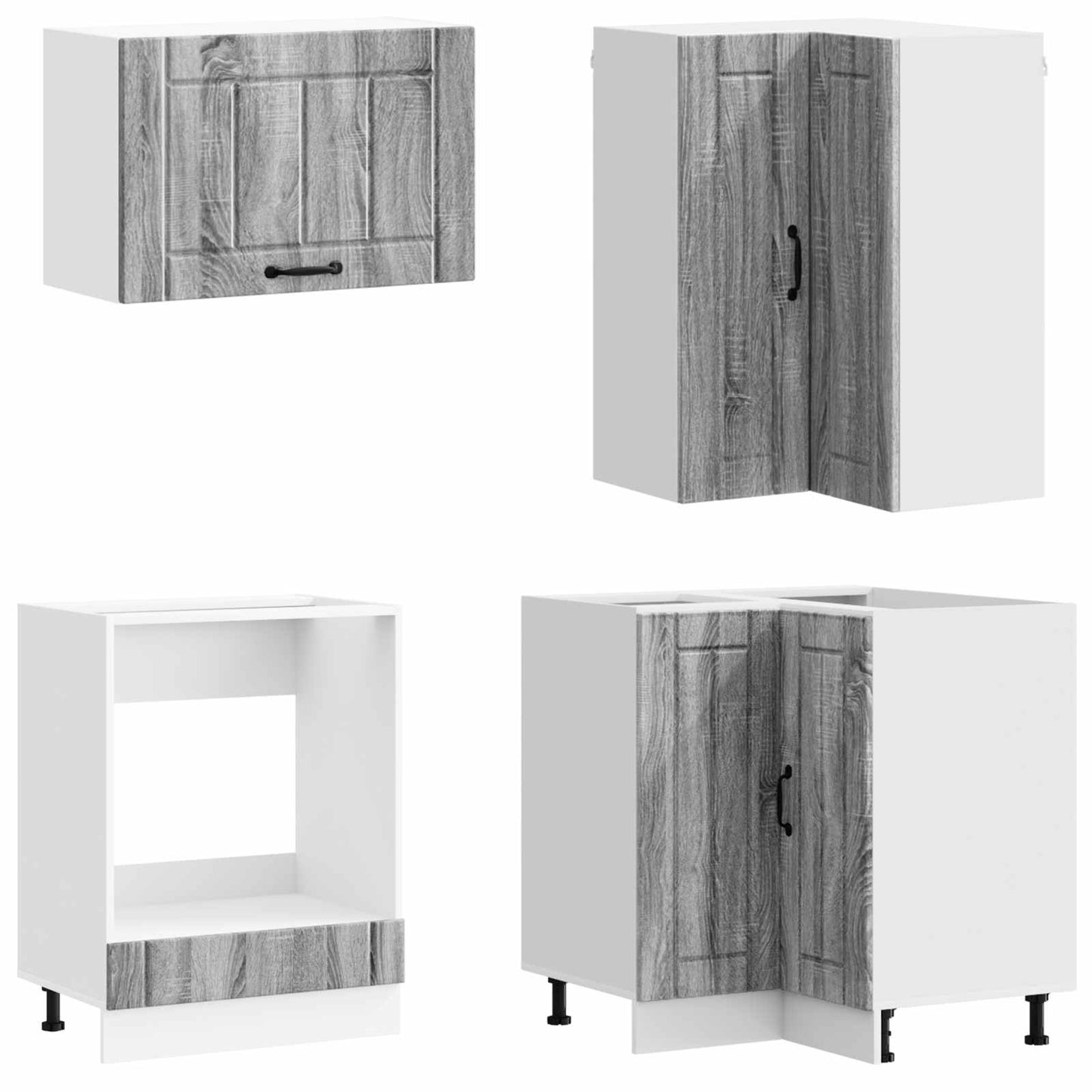 vidaXL Μονάδα κουζίνας LUCCA 8 pcs Γκρι Sonoma Επεξεργασμένο Ξύλο