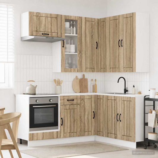 vidaXL Μονάδα κουζίνας LUCCA 8 pcs Sonoma Δρυς Επεξεργασμένο Ξύλο