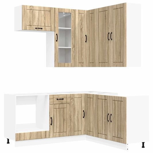 vidaXL Μονάδα κουζίνας LUCCA 8 pcs Sonoma Δρυς Επεξεργασμένο Ξύλο