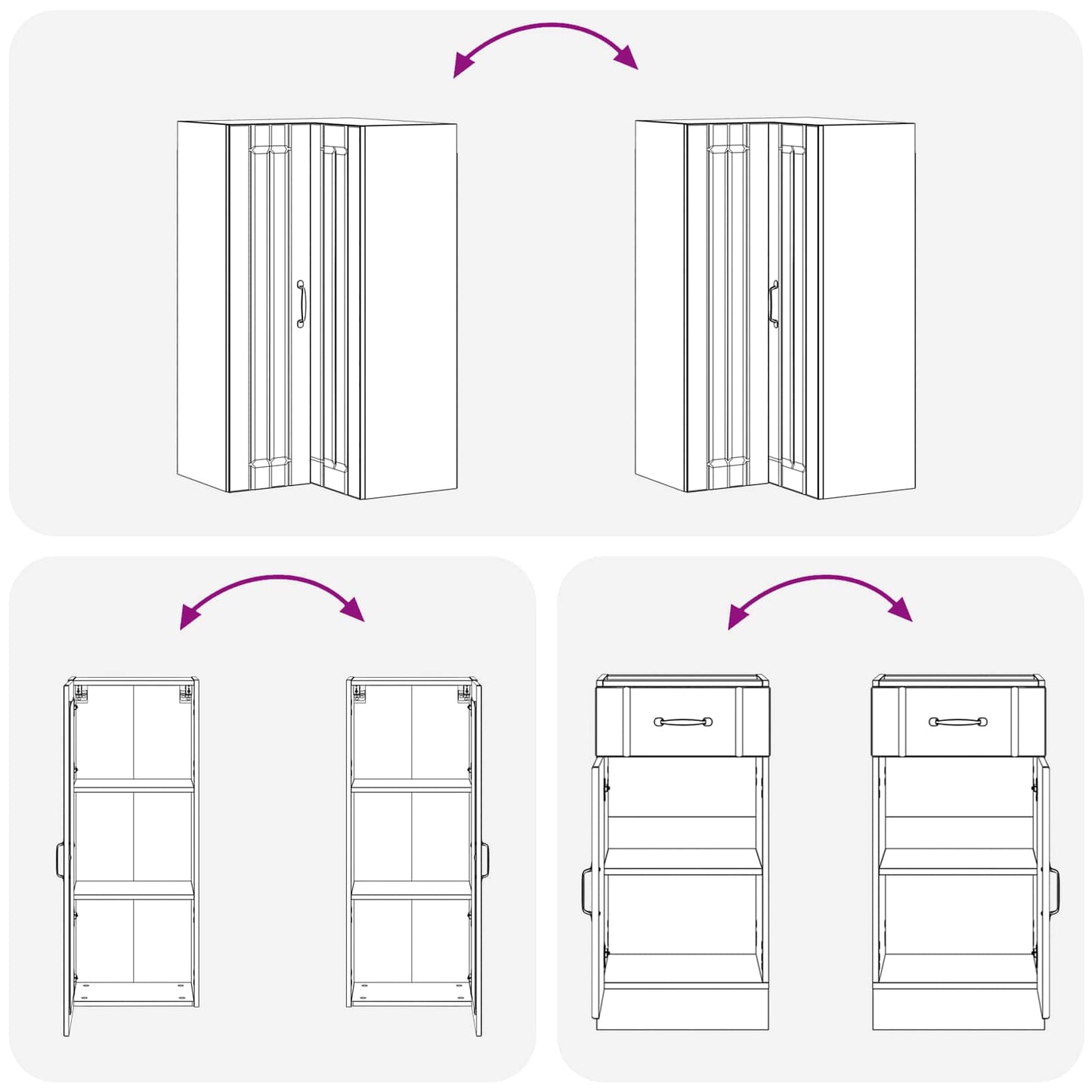 vidaXL Μονάδα κουζίνας LUCCA 8 pcs Καπνισμένο Ξύλο Δρυός