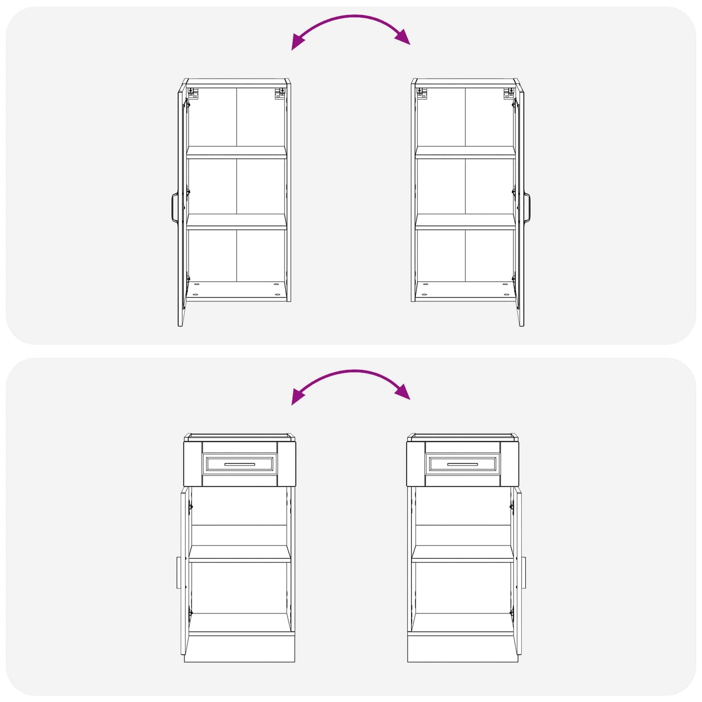vidaXL Μονάδα κουζίνας PORTO 8 pcs Μαύρο Επεξεργασμένο Ξύλο
