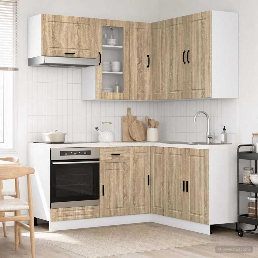 vidaXL Μονάδα κουζίνας PORTO 8 pcs Sonoma Δρυς Επεξεργασμένο Ξύλο