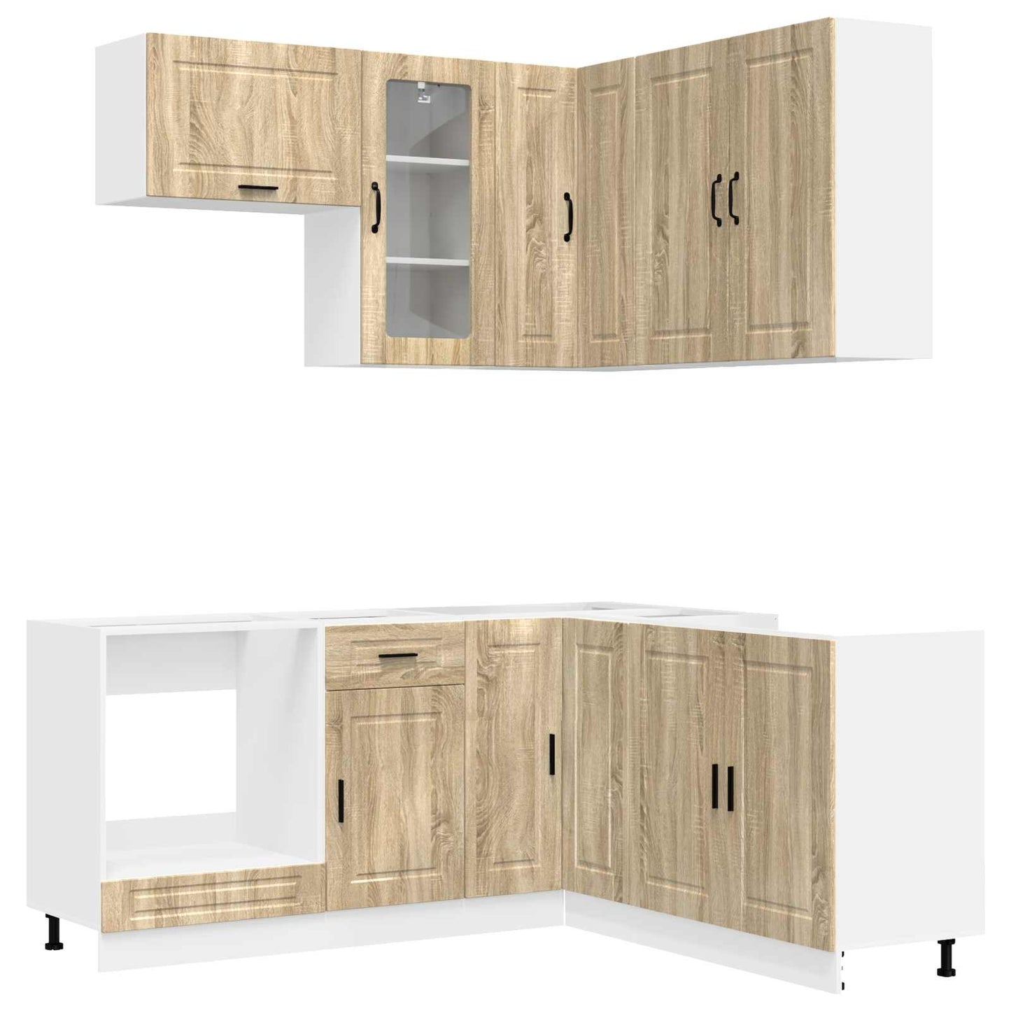 vidaXL Μονάδα κουζίνας PORTO 8 pcs Sonoma Δρυς Επεξεργασμένο Ξύλο