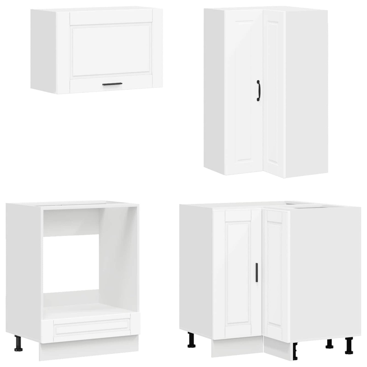 vidaXL Μονάδα κουζίνας PORTO 8 pcs Λευκό Επεξεργασμένο Ξύλο