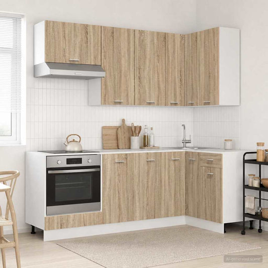 vidaXL Μονάδα κουζίνας LYON 8 pcs Sonoma Δρυς Επεξεργασμένο Ξύλο
