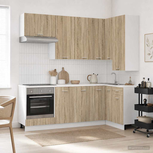 vidaXL Μονάδα κουζίνας LYON 8 pcs Sonoma Δρυς Επεξεργασμένο Ξύλο
