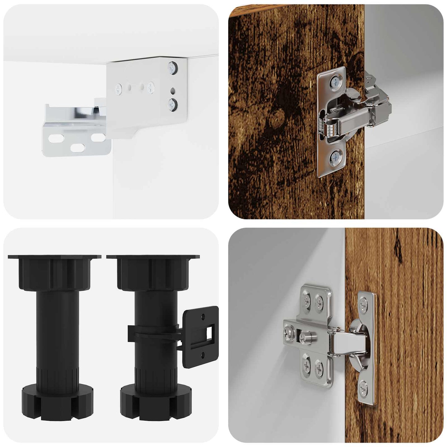 vidaXL Μονάδα κουζίνας LYON 8 pcs Παλαιωμένο ξύλο Επεξεργασμένο Ξύλο