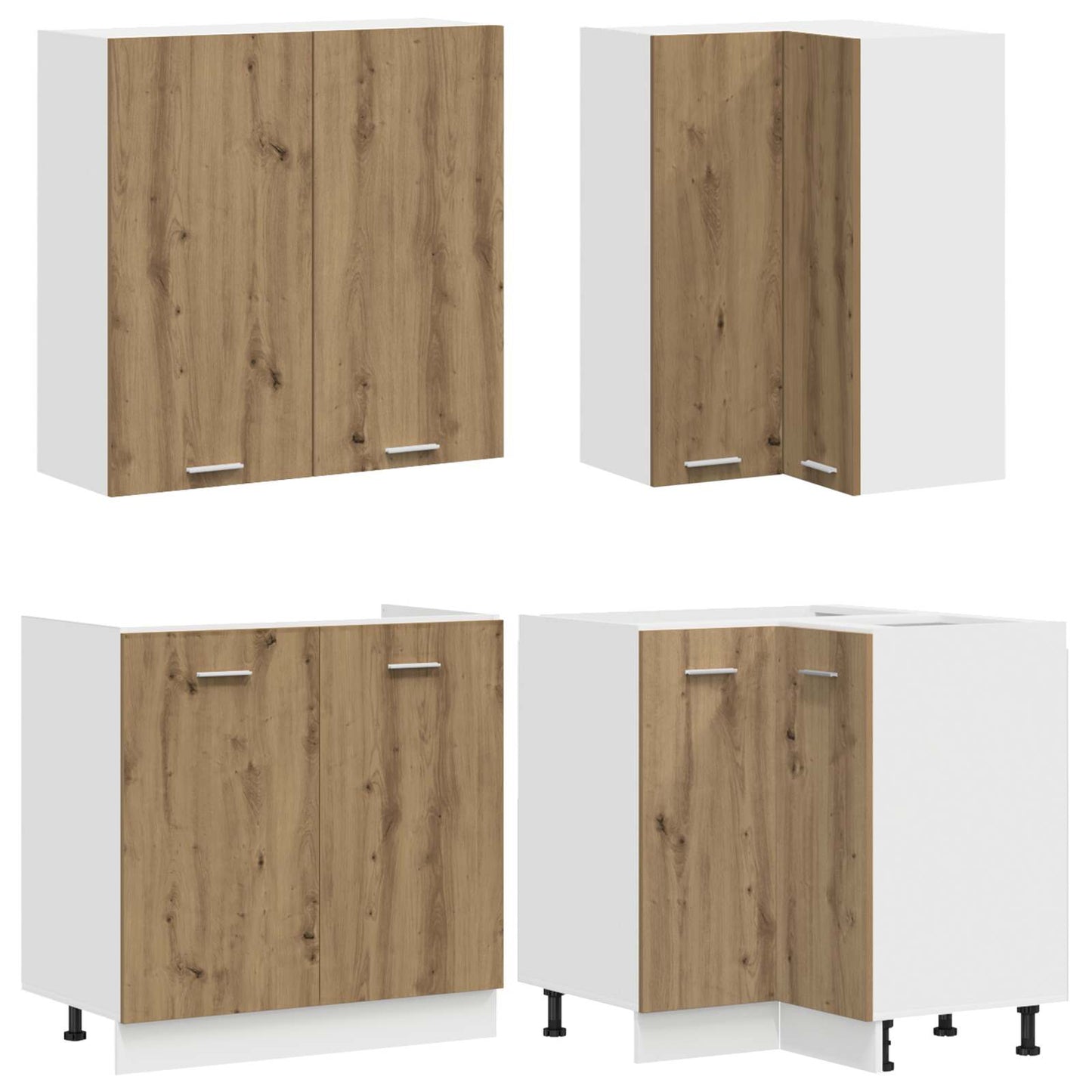 vidaXL Μονάδα κουζίνας LYON 8 pcs Artisan Δρυς Επεξεργασμένο Ξύλο