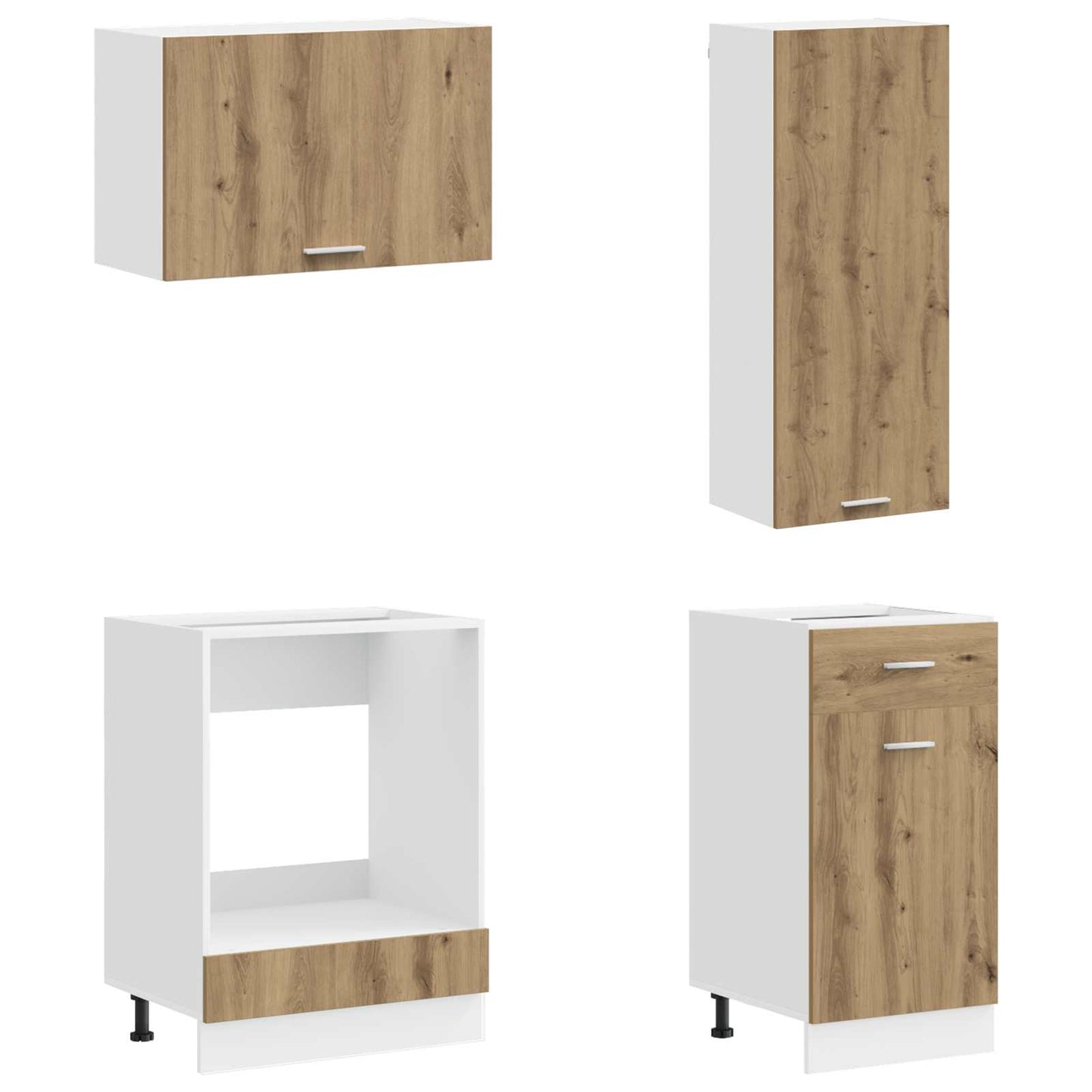 vidaXL Μονάδα κουζίνας LYON 8 pcs Artisan Δρυς Επεξεργασμένο Ξύλο