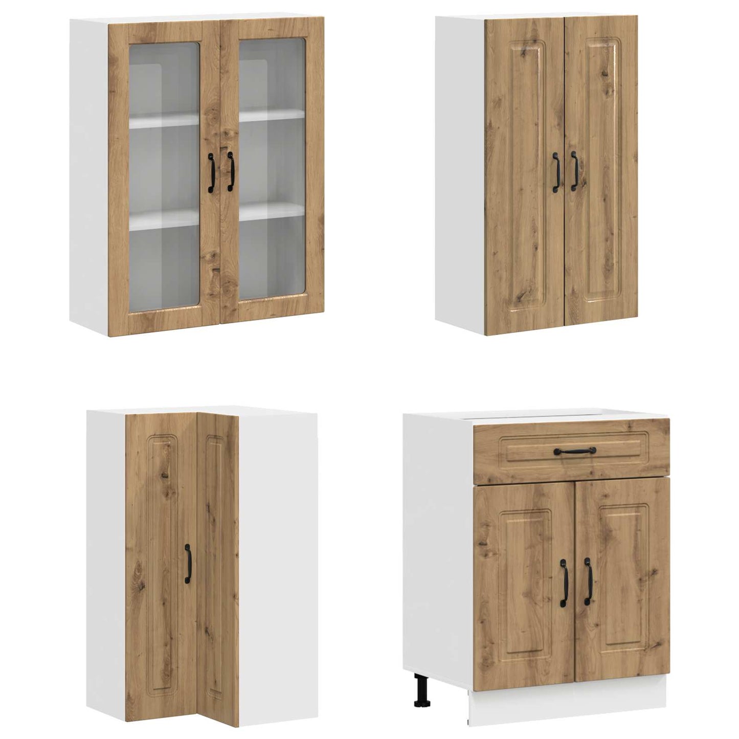 vidaXL Μονάδα κουζίνας KALMAR 8 pcs Artisan Δρυς Επεξεργασμένο Ξύλο