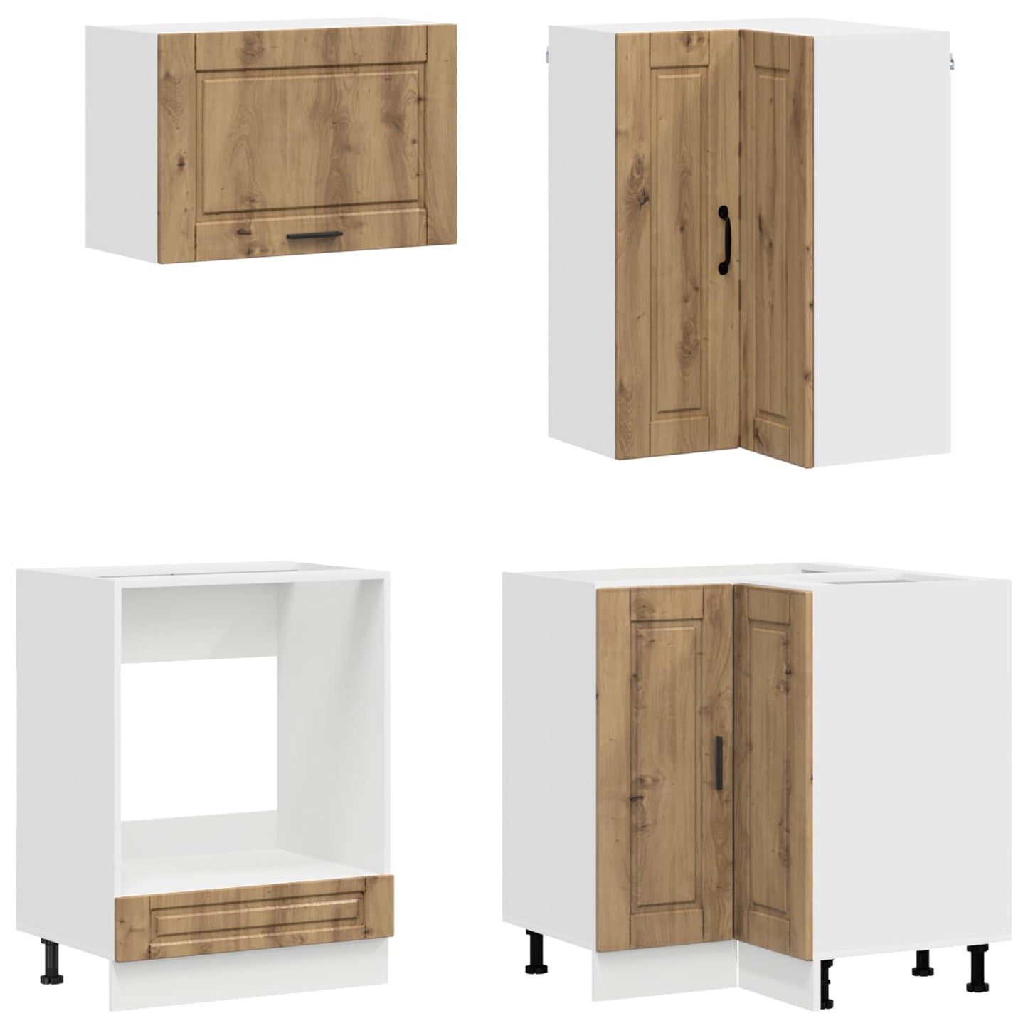 vidaXL Μονάδα κουζίνας PORTO 8 pcs Artisan Δρυς Επεξεργασμένο Ξύλο