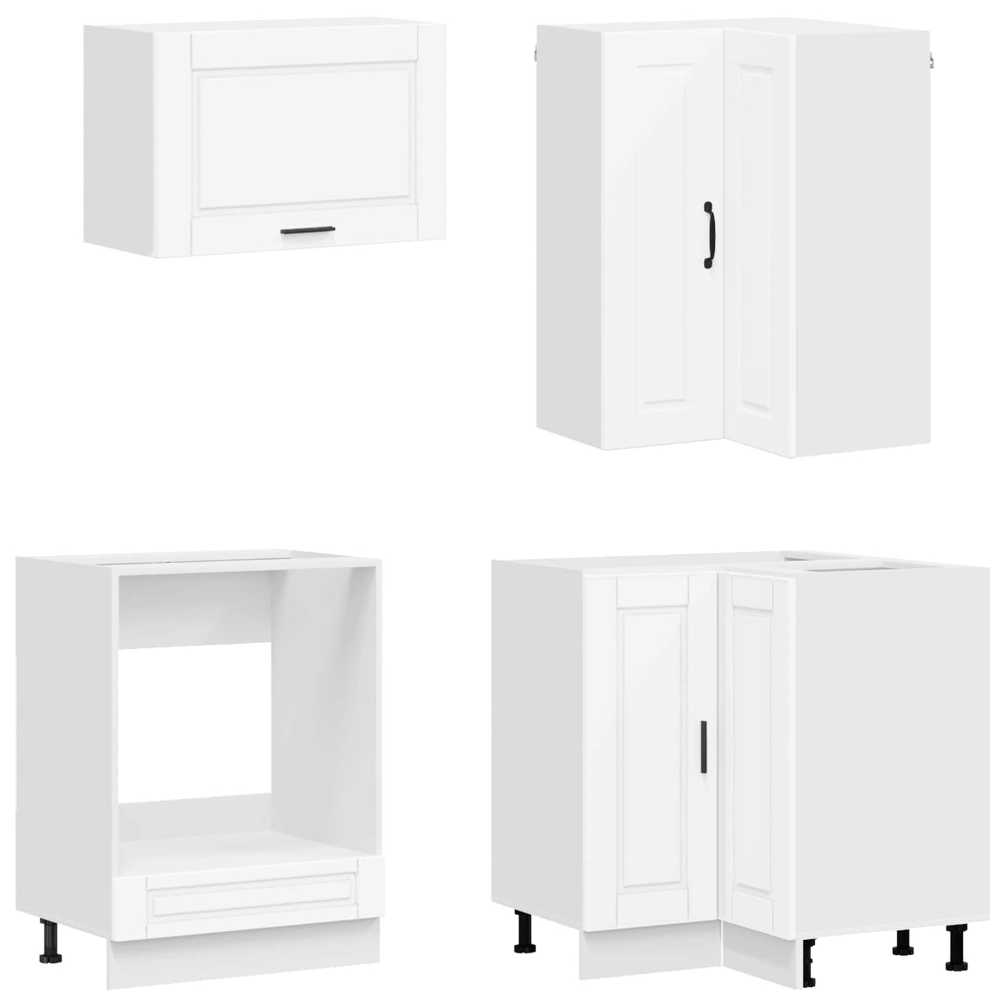 vidaXL Μονάδα κουζίνας PORTO 8 pcs Λευκό Επεξεργασμένο Ξύλο