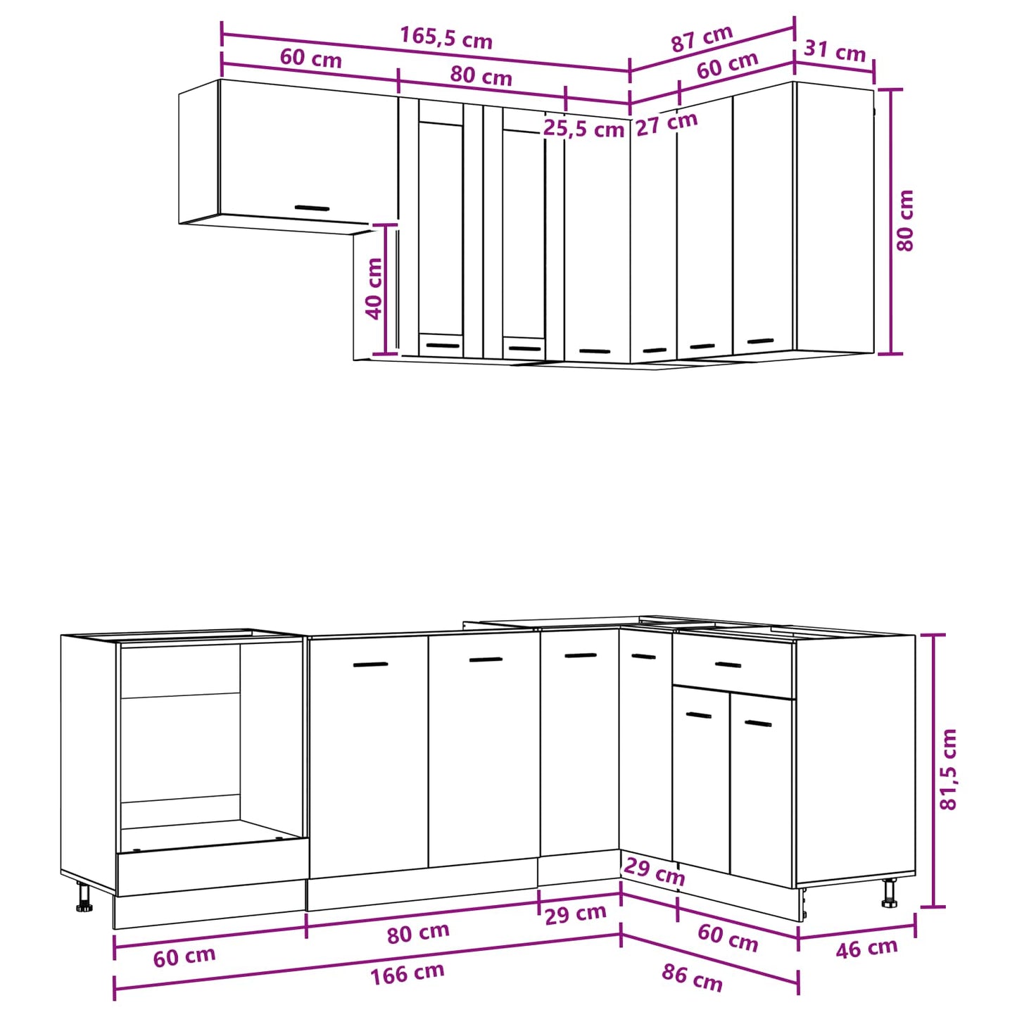vidaXL Μονάδα κουζίνας LYON 8 pcs Γκρι Σκυροδέματος Επεξεργασμένο Ξύλο