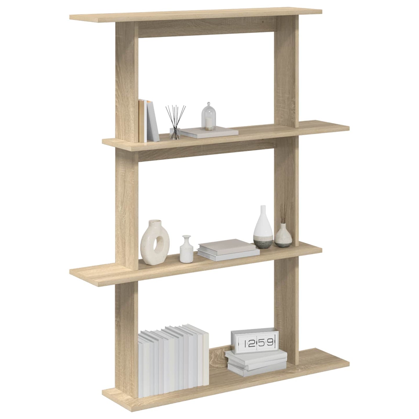 vidaXL Ράφι Τοίχου Sonoma Δρυς 100 x 20 x 126 εκ. Επεξεργασμένο Ξύλο