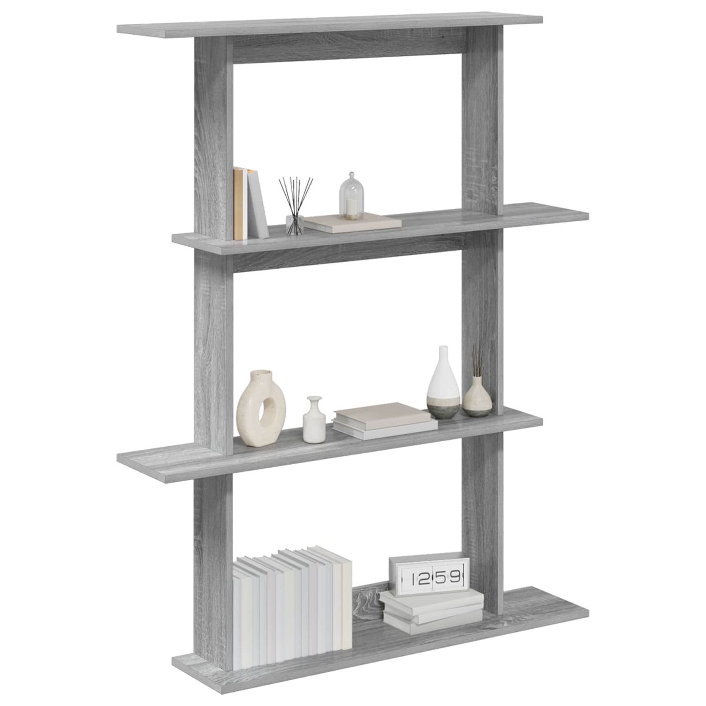 vidaXL Ράφι Τοίχου Γκρι Sonoma 100 x 20 x 126 εκ.