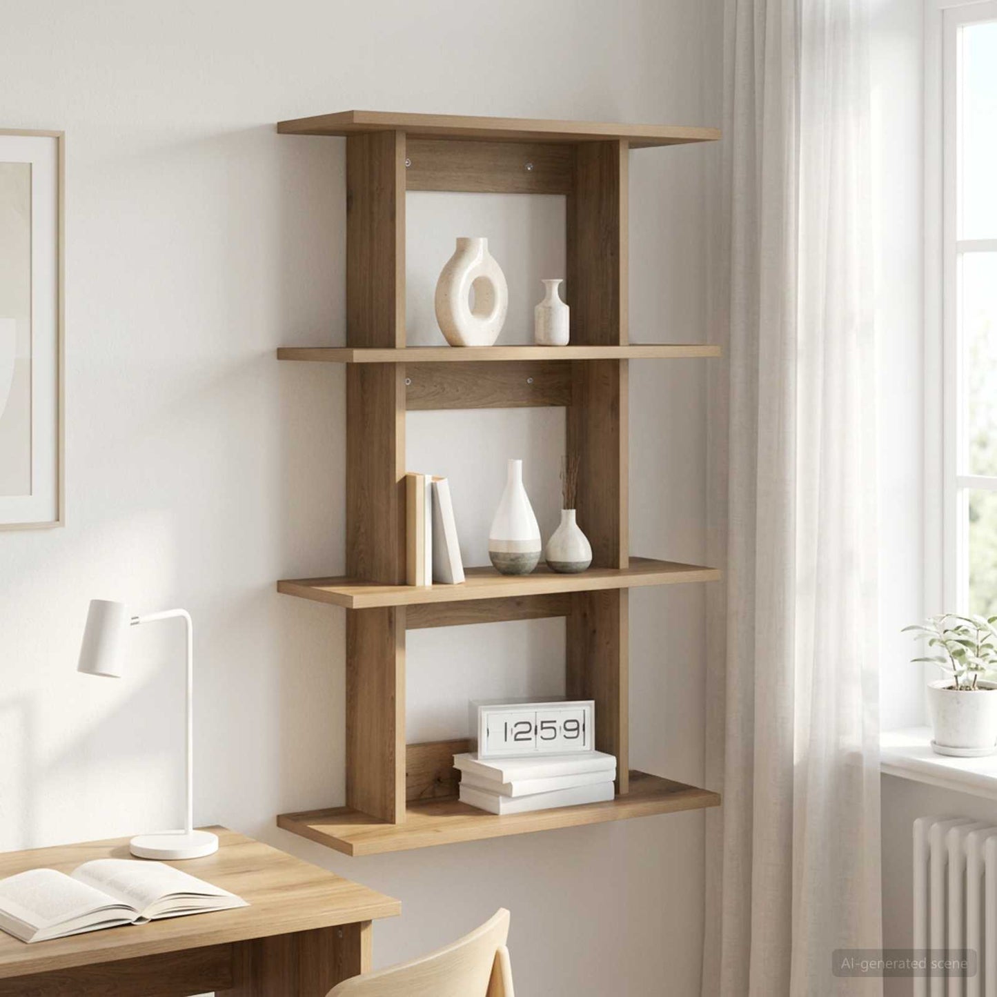 vidaXL Ράφι Τοίχου Επιτοίχιο Artisan Δρυς 56 x 20 x 90 εκ