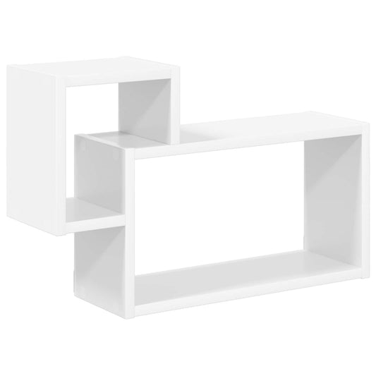 vidaXL Ράφι Τοίχου Επιτοίχιο Λευκό 55 x 15 x 35 εκ. Επεξεργασμένο Ξύλο