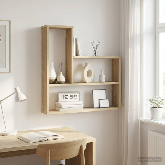 vidaXL Ράφι Τοίχου Sonoma Δρυς 60 x 11 x 60 εκ. Επεξεργασμένο Ξύλο