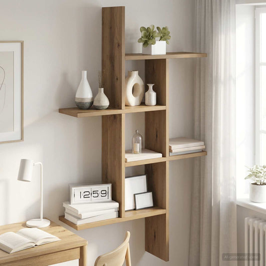 vidaXL Ράφι Τοίχου Artisan Δρυς 61 x 15 x 102 εκ Επεξεργασμένο Ξύλο
