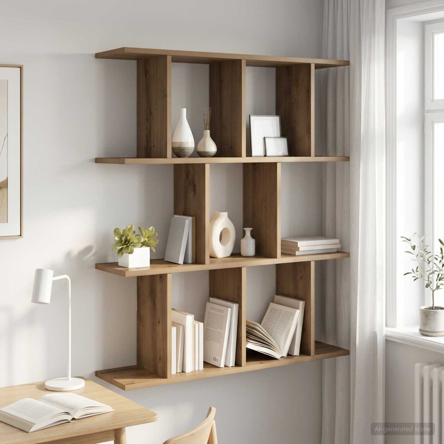 vidaXL Ράφι Τοίχου Artisan Δρυς 80 x 20 x 96 εκ. Επεξεργασμένο Ξύλο