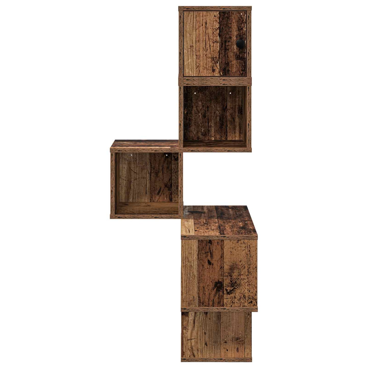 vidaXL Ράφι Γωνίας Τοίχου Παλαιωμένο ξύλο 48 x 48 x 120 εκ.