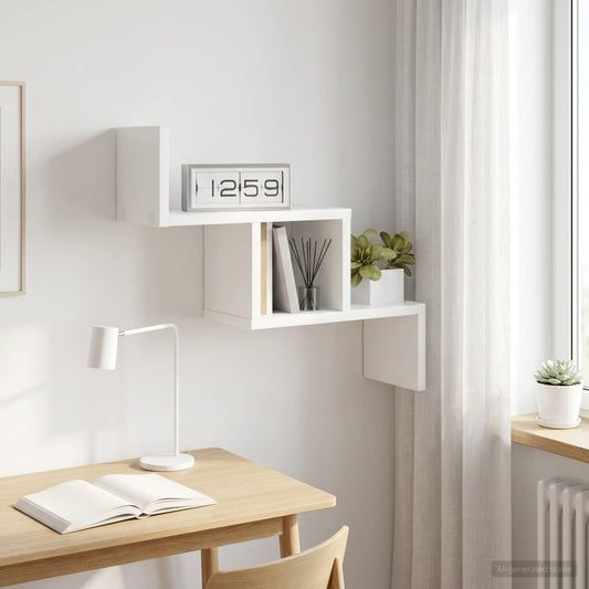 vidaXL Ράφι Τοίχου Λευκό 48 x 15 x 42 εκ Επεξεργασμένο Ξύλο