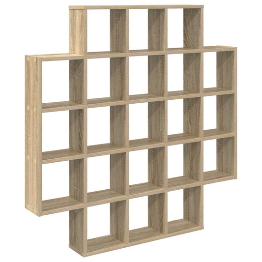 vidaXL Ράφι Τοίχου Sonoma Δρυς 100 x 13 x 100 εκ Επεξεργασμένο Ξύλο