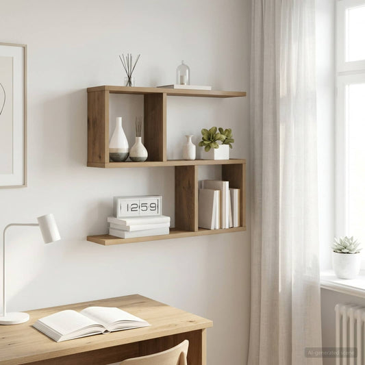 vidaXL Ράφι Τοίχου Artisan Δρυς 60 x 12 x 50,5 εκ Επεξεργασμένο Ξύλο