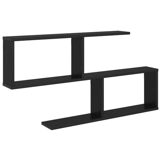 vidaXL Ράφι Τοίχου Μαύρη Δρυς 100 x 12 x 50,5 εκ Επεξεργασμένο Ξύλο
