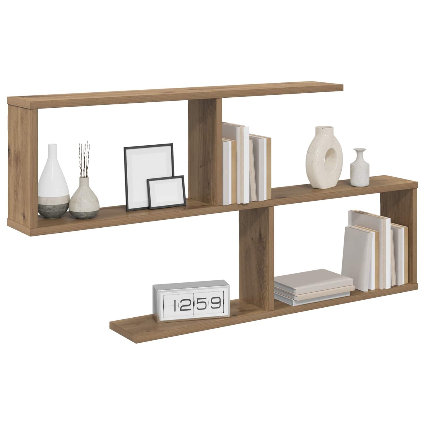 vidaXL Ράφι Τοίχου Artisan Δρυς 100 x 12 x 50,5 εκ Επεξεργασμένο Ξύλο