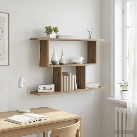 vidaXL Ράφι Τοίχου Artisan Δρυς 80 x 15 x 50,5 εκ Επεξεργασμένο Ξύλο