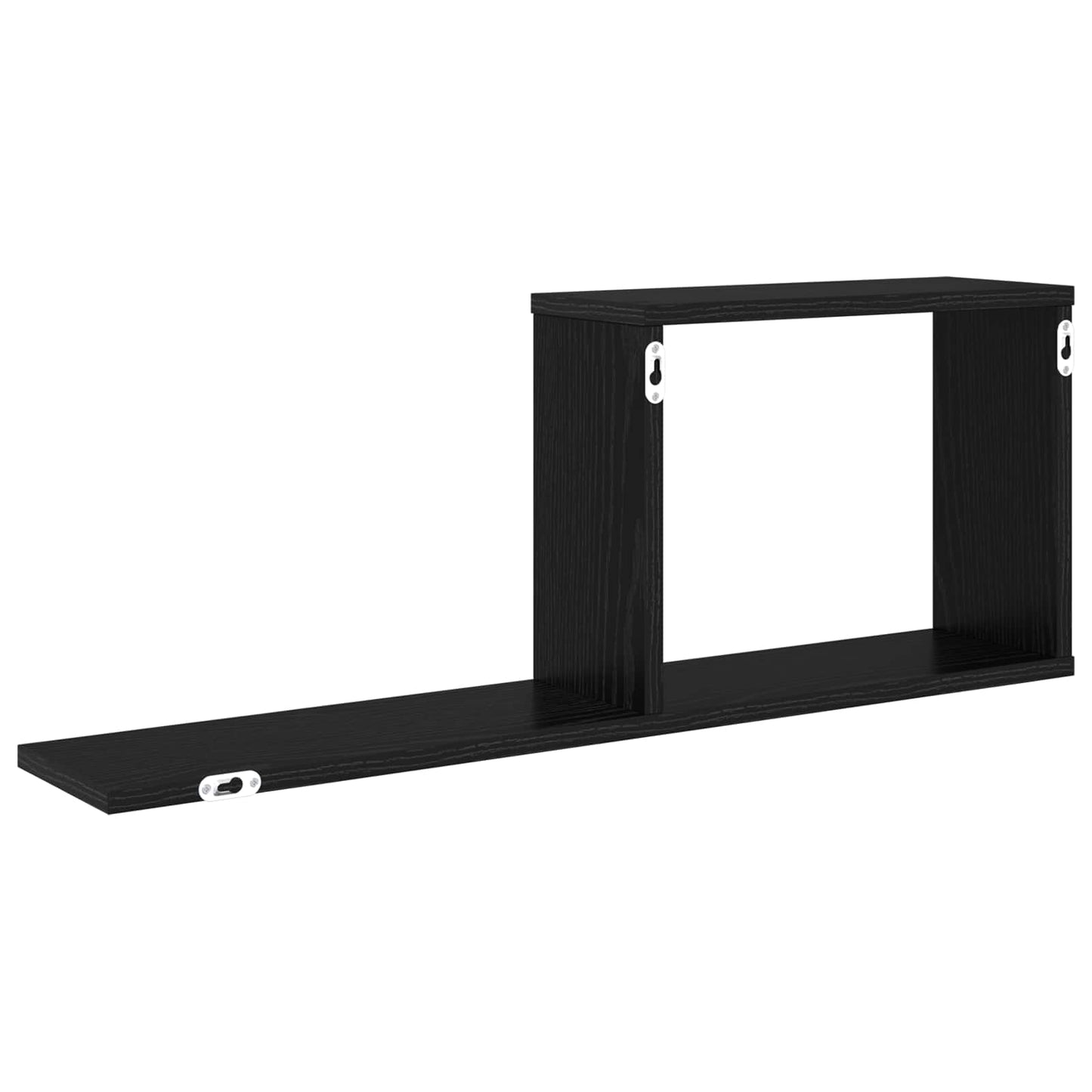 vidaXL Κρεμαστά ράφια 2 pcs Μαύρη Δρυς 80 x 15 x 30 εκ