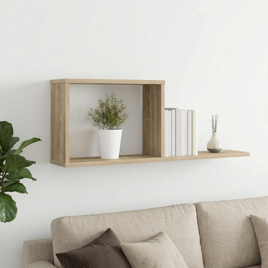 vidaXL Κρεμαστά ράφια Sonoma Δρυς 80 x 15 x 30 εκ Επεξεργασμένο Ξύλο
