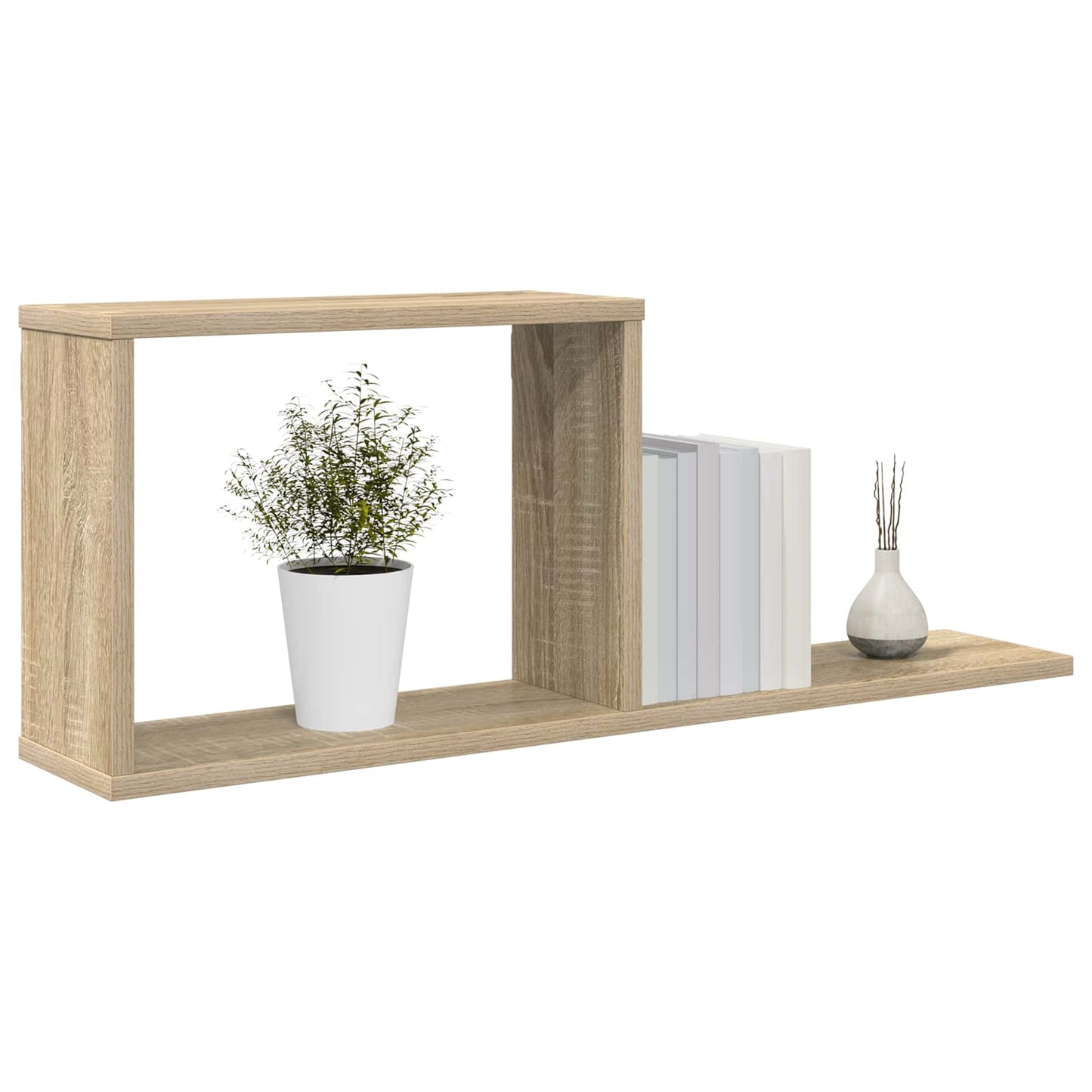 vidaXL Κρεμαστά ράφια Sonoma Δρυς 80 x 15 x 30 εκ Επεξεργασμένο Ξύλο