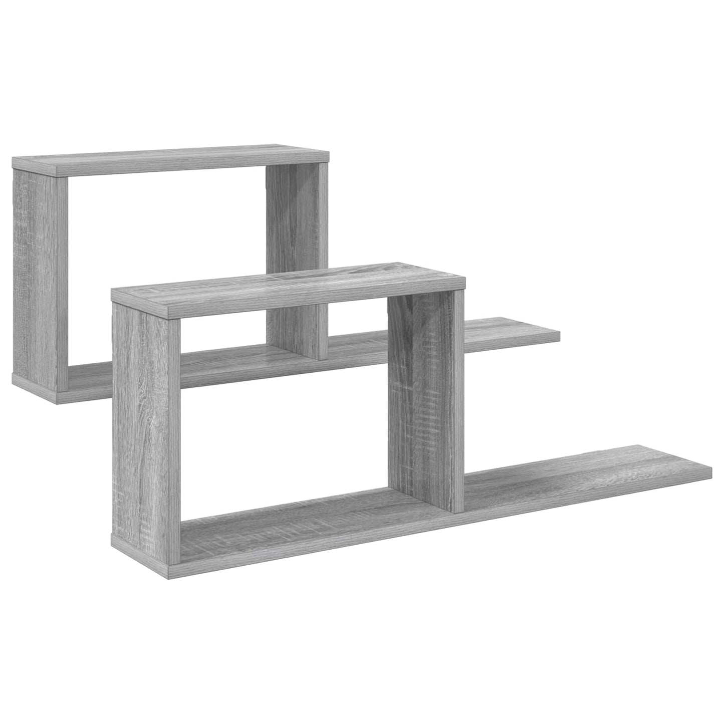 vidaXL Κρεμαστά ράφια 2 τμχ. Γκρι Sonoma 80 x 15 x 30 εκ