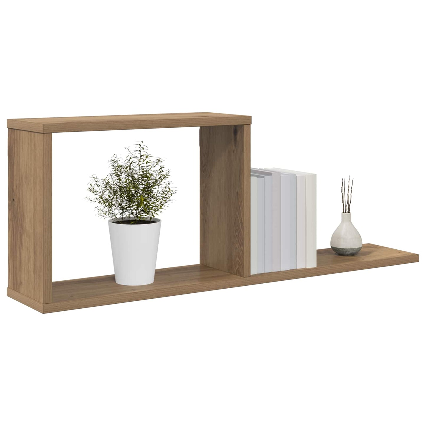 vidaXL Κρεμαστά ράφια Artisan Δρυς 80 x 15 x 30 εκ Επεξεργασμένο Ξύλο