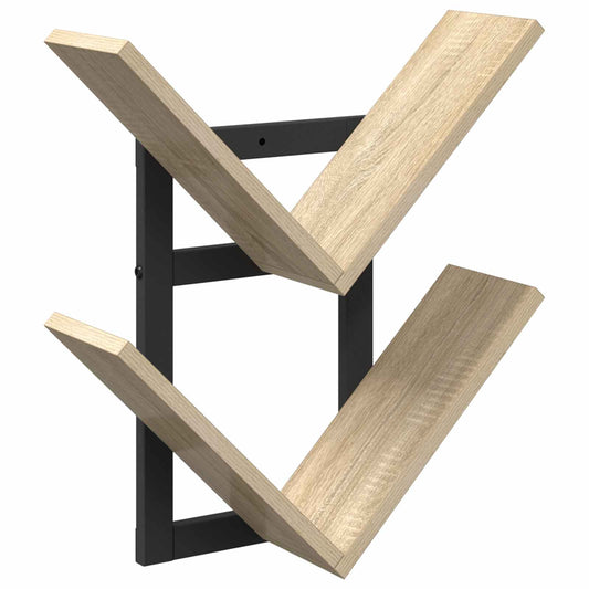 vidaXL Ράφι Τοίχου Sonoma Δρυς 43 x 15 x 47 εκ Επεξεργασμένο Ξύλο