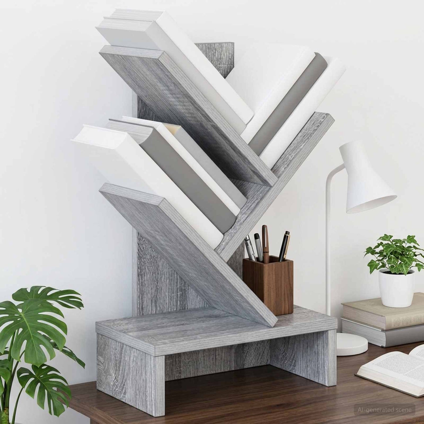 vidaXL Ράφι Δέντρων 3-Επιπέδων 30 x 18 x 48 εκ Επεξεργασμένο Ξύλο