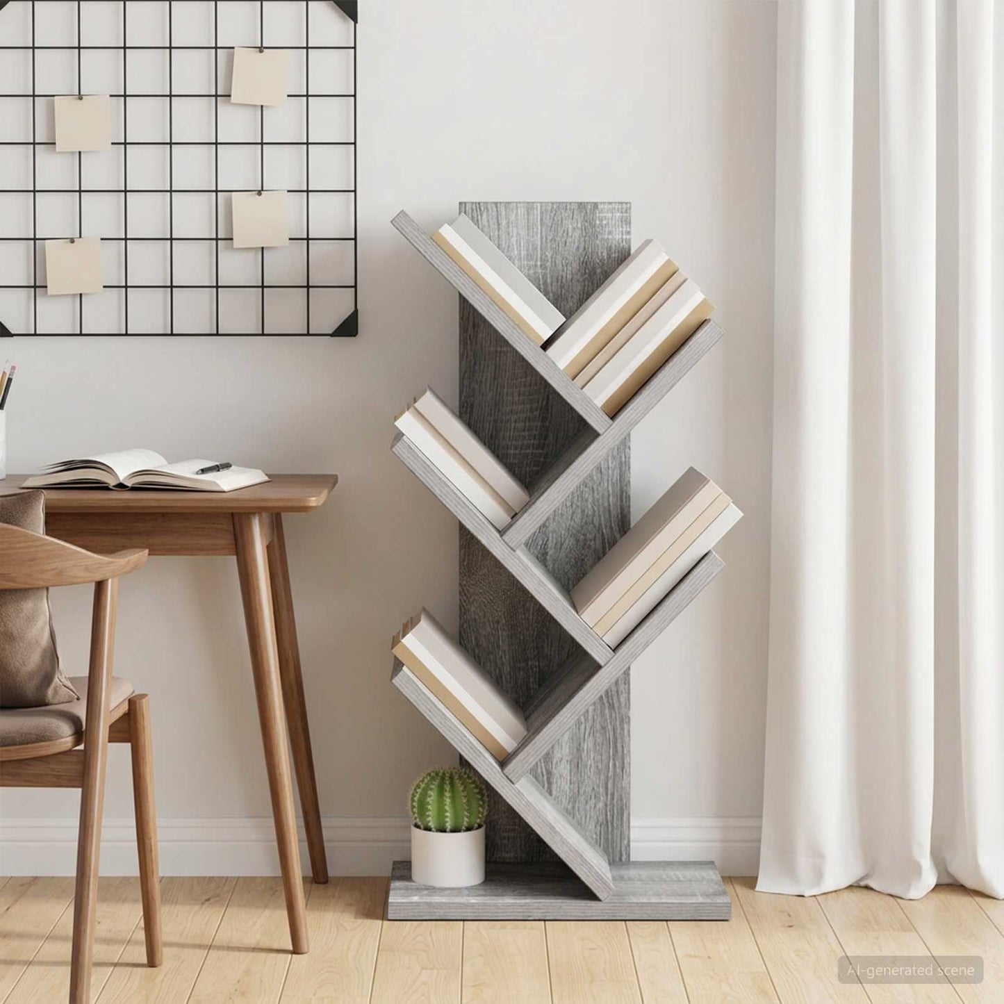 vidaXL Ράφι Δέντρου 4-Επιπέδων 30 x 18 x 60 εκ Επεξεργασμένο Ξύλο