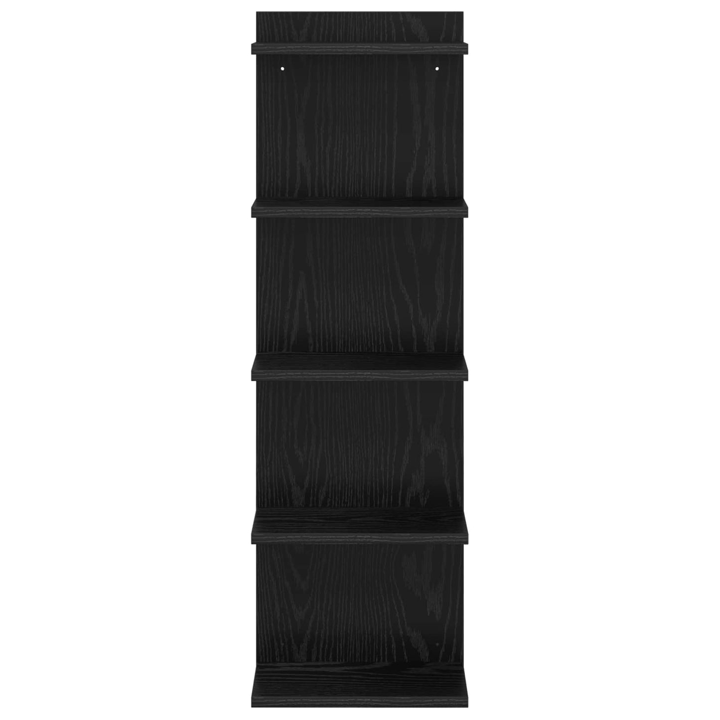 vidaXL Ράφι Τοίχου 2 τμχ. Μαύρη Δρυς 30 x 15 x 100 εκ