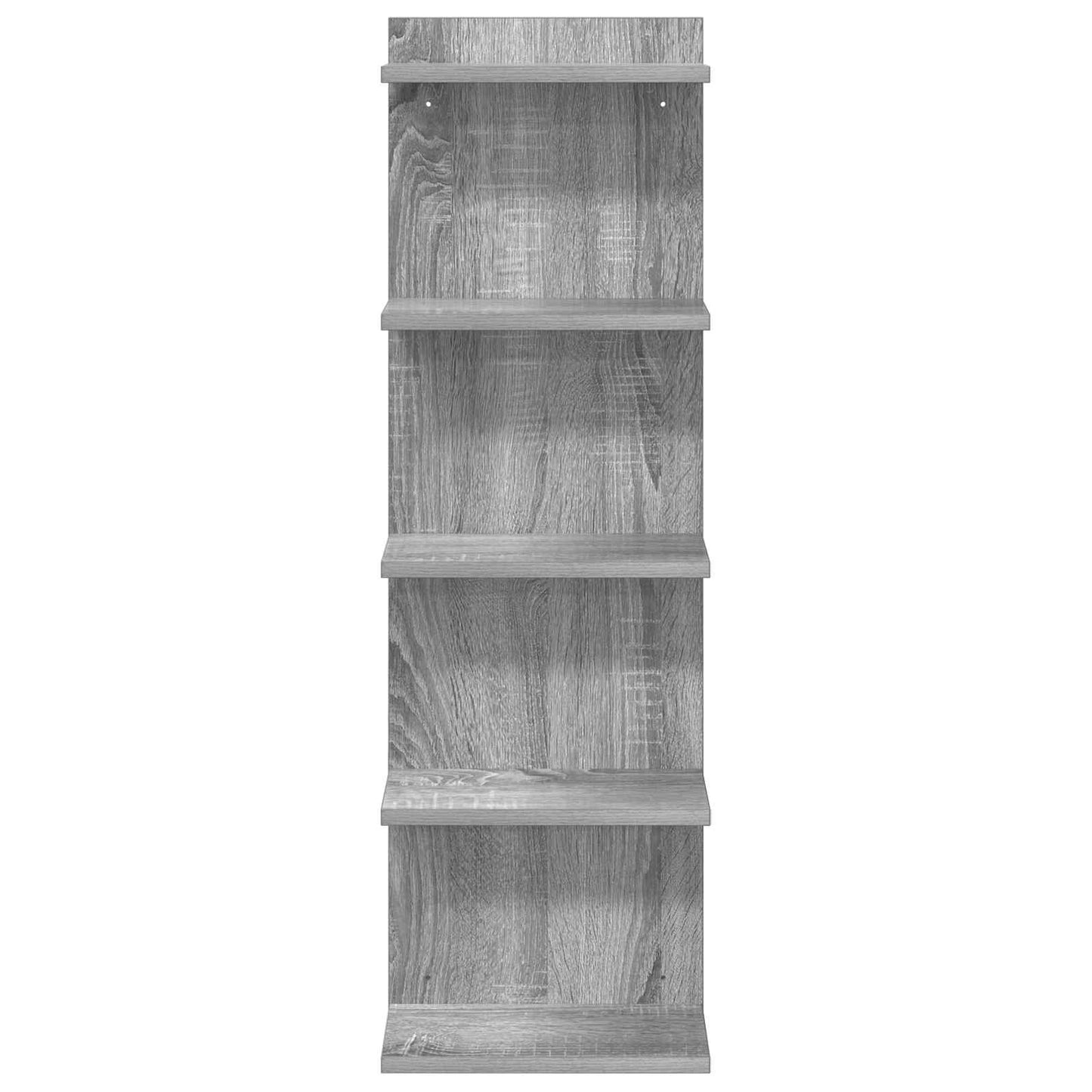 vidaXL Ράφι Τοίχου 2 τμχ. Γκρι Sonoma 30 x 15 x 100 εκ