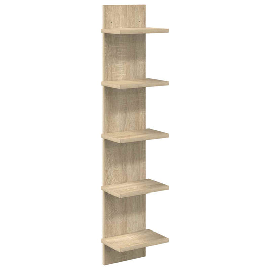 vidaXL Ράφι Τοίχου Sonoma Δρυς 22 x 15 x 100 εκ Επεξεργασμένο Ξύλο