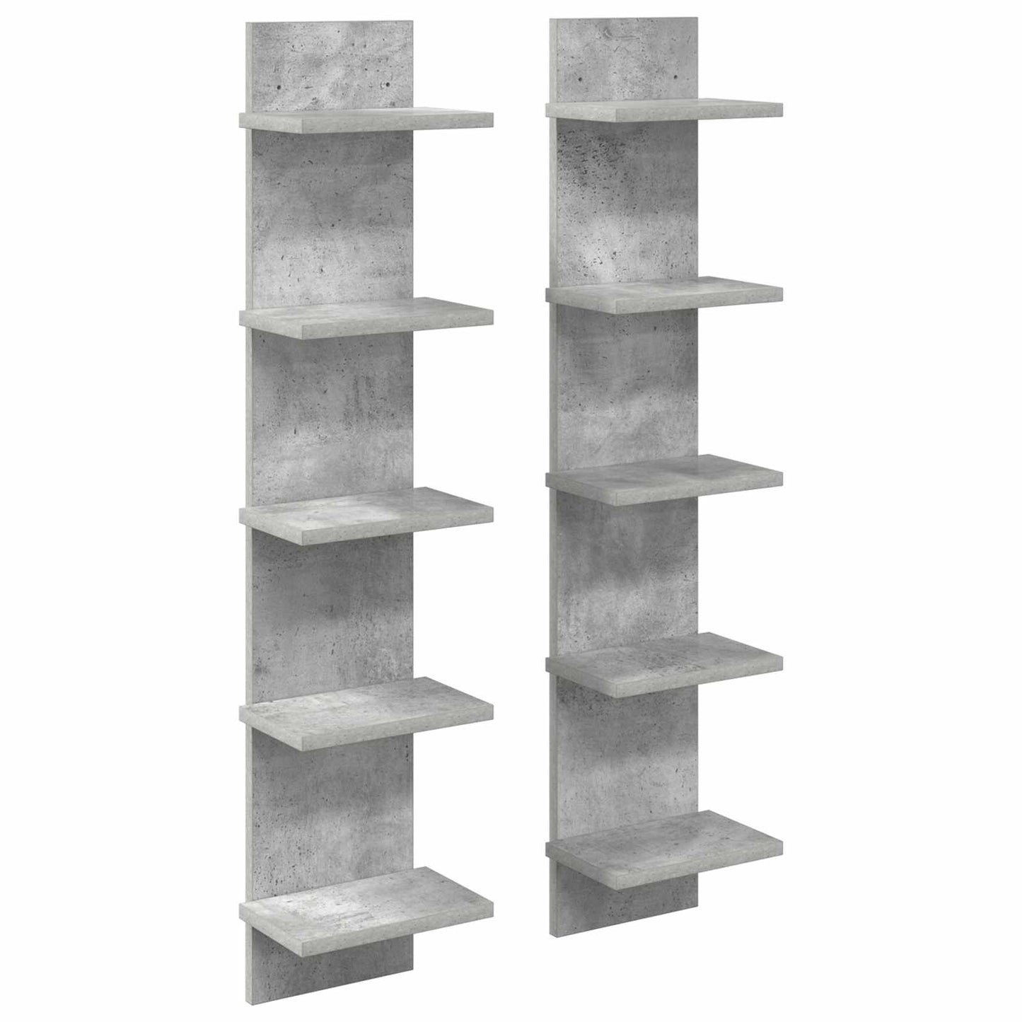vidaXL Ράφι Τοίχου 2 τμχ. Γκρι Σκυροδέματος 22 x 15 x 100 εκ