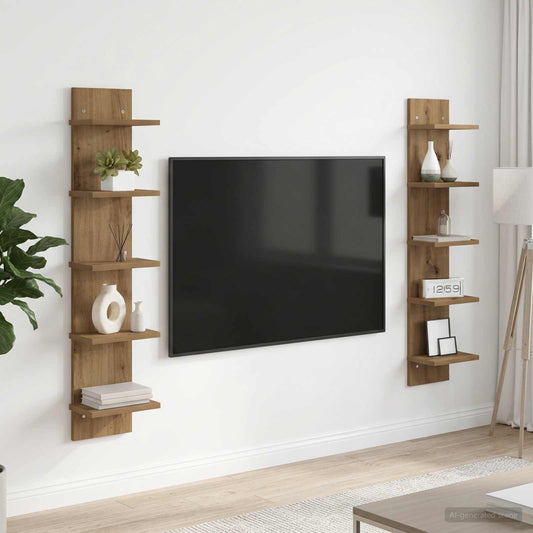 vidaXL Ράφι Τοίχου 2 pcs Artisan Δρυς 22 x 15 x 100 εκ