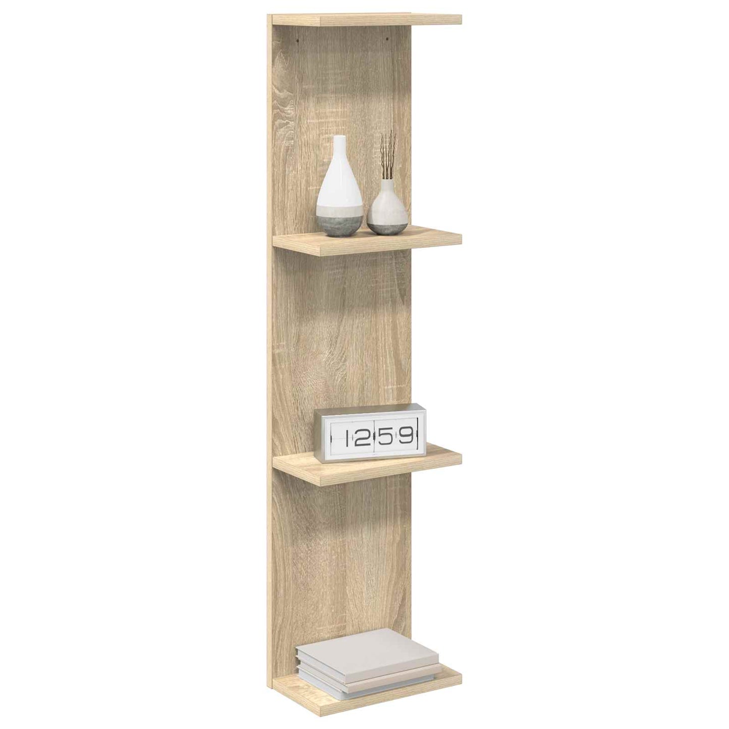 vidaXL Ράφι Τοίχου 2 τμχ. Sonoma Δρυς 22 x 15 x 100 εκ